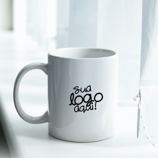caneca com logotipo logomarca da empresa 2 - Lidi Brum Personalizados